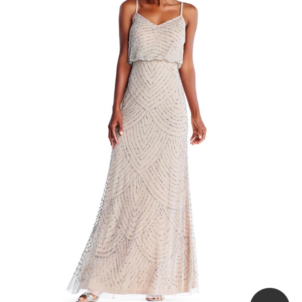 Adrianna Papell beaded blouson dress